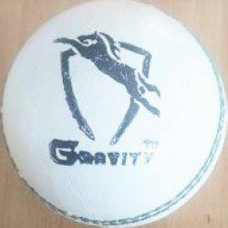 Gravity Cricket Leather Ball - White