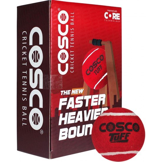 Cosco Cricket Tennis Ball Heavy Red