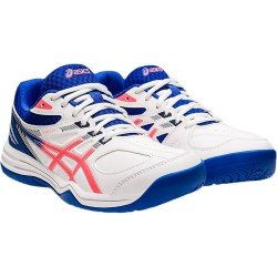 Asics Court Slide 2 Tennis Shoes - White and Blazing Coral