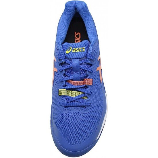 Asics Gel Resolution 9 Tennis Shoes - Tuna Blue/Sun Peach