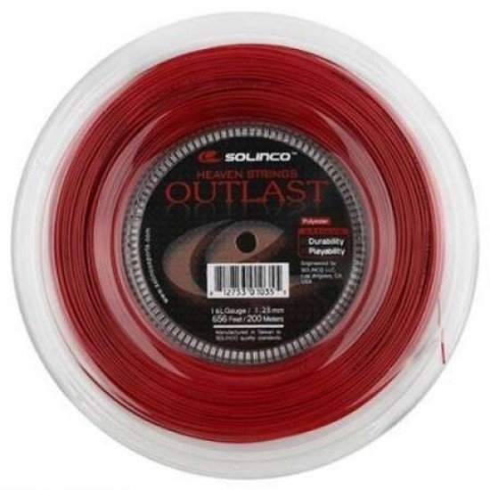Solinco Outlast 16 Tennis String roll (12 mtr) - RED