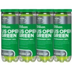 Wilson US Open Green Tournament Balls (4 Cans)