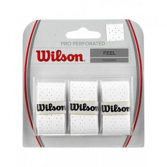Wilson Pro Perforated Overgrip (3 grip pack) - White