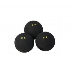 Dunlop Competition Yellow Double Dot Squash Ball - Set of 3
