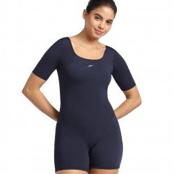 Speedo Womens Myrtle Legsuit Swimwear -True Navy and Marine Blue