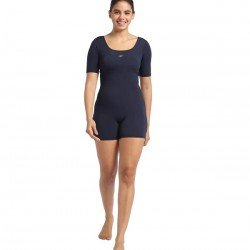 Speedo Womens Myrtle Legsuit Swimwear -True Navy and Marine Blue