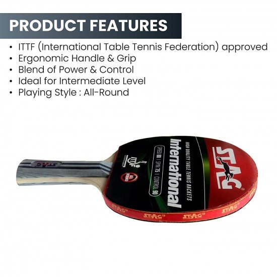 STAG International Table Tennis bat