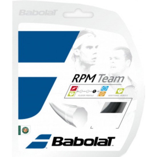 Babolat RPM Team 1.30 mm Tennis String - 12 m(Black)