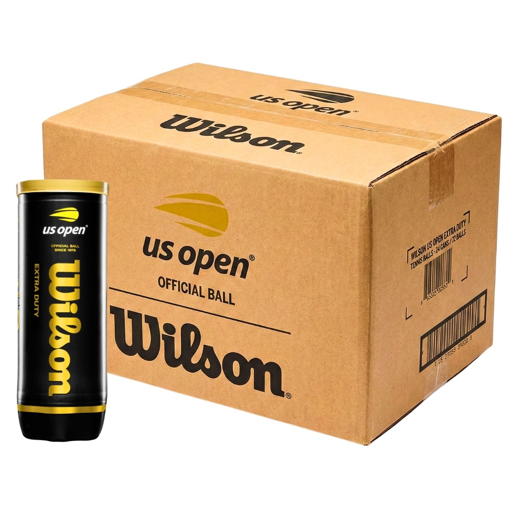 Wilson US Open Tennis Balls – 24 Cans | Extra Duty, ITF Approved for Hard Courts