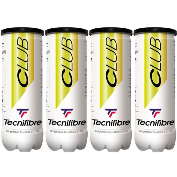 tecnifibre club balls dozen 4 cans