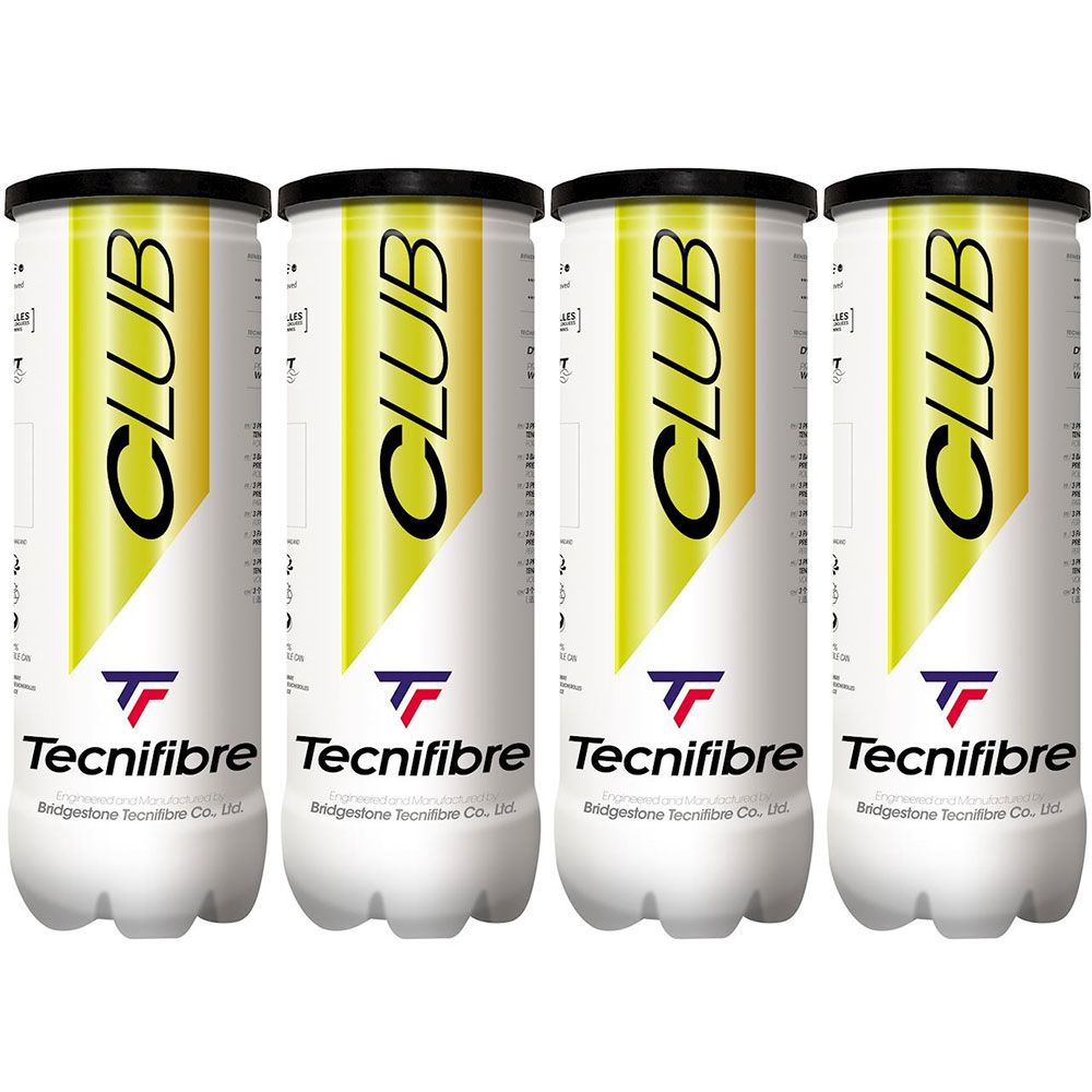 tecnifibre club balls dozen 4 cans