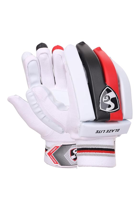 SG Blaze Lite Batting Gloves - Cotton PVC Palm Cricket Gloves for Junior Players