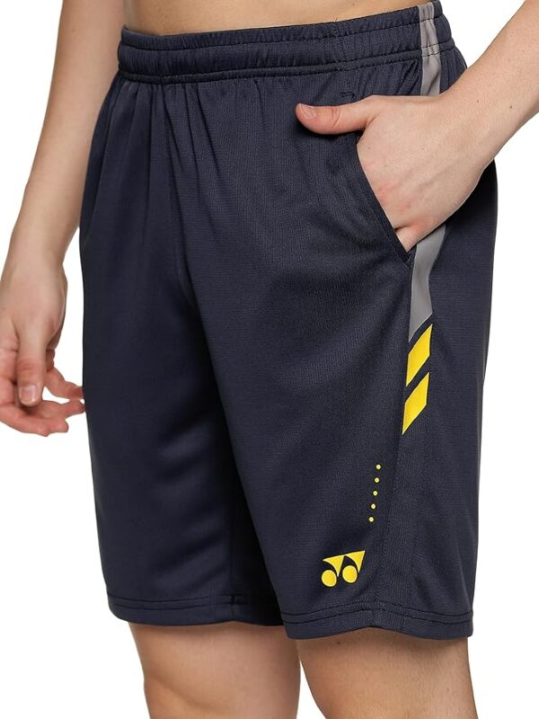 Yonex Badminton Short Pants Kids mood indigo vibrant yellow