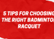 Right Badminton Racquet