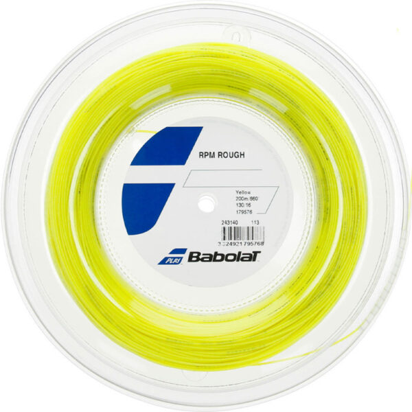 babolat rpm rough 16 string reel 200 m yellow