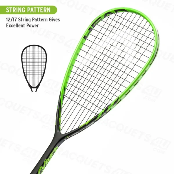 head cyber tour squash racquet green black 2