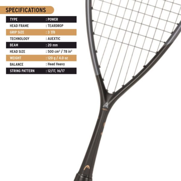 head speed 120 squash racquet 2