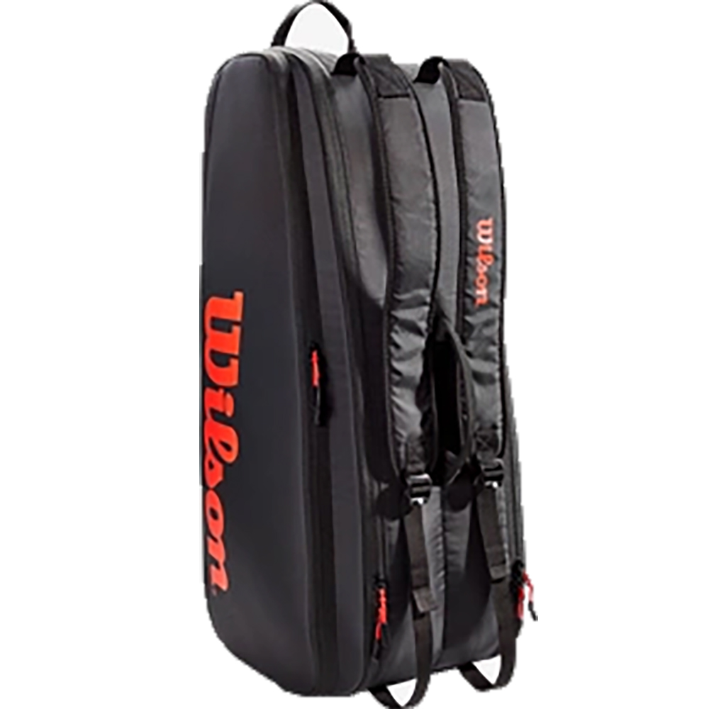 wilson tour 6 racquet bag red black (2)