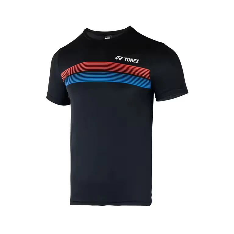 JetBlacYonex Badminton Jet Black Round Neck T-Shirt