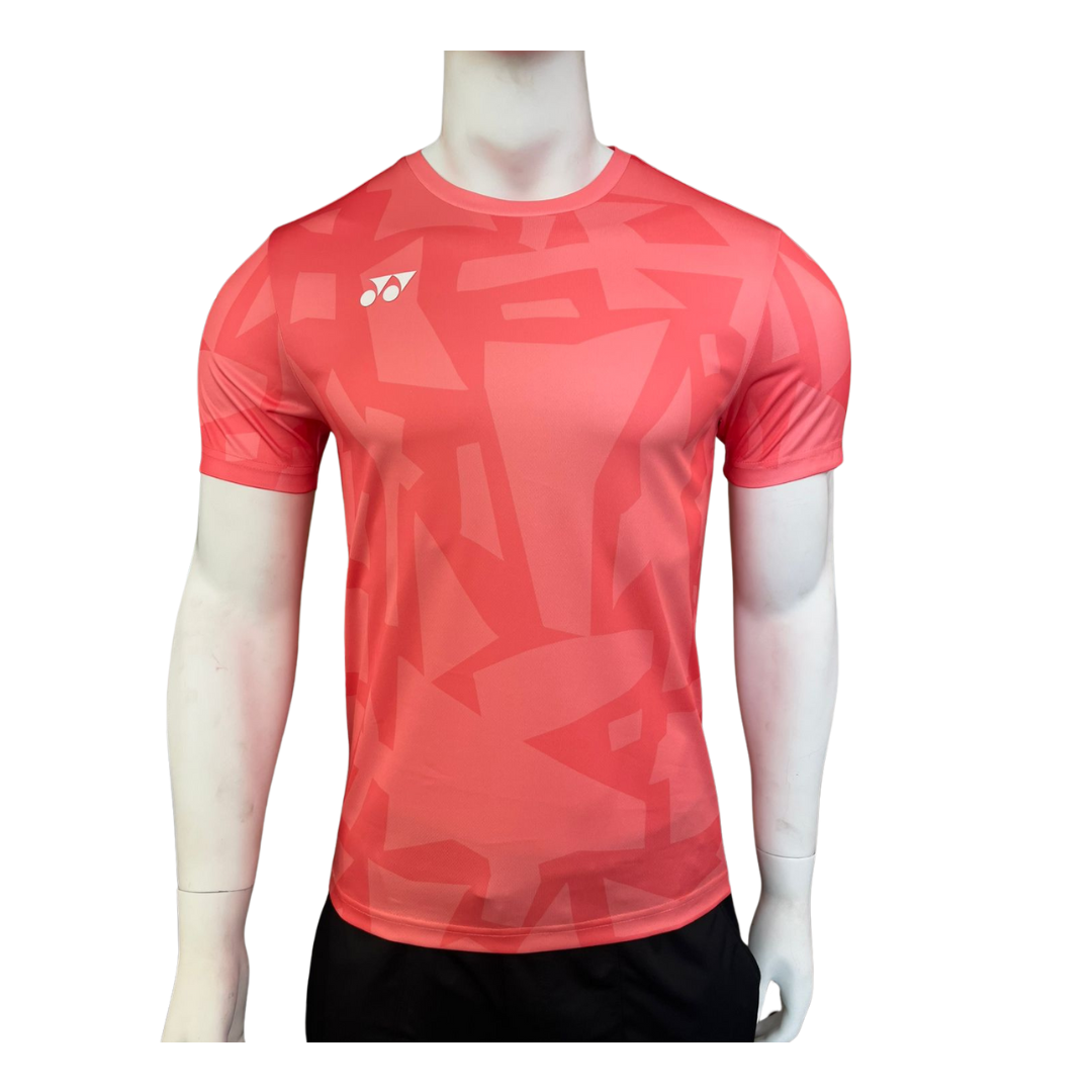 Yonex Round Neck T-Shirt Coral Red