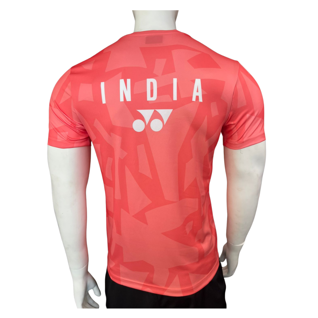 Badminton India T shirt Peach