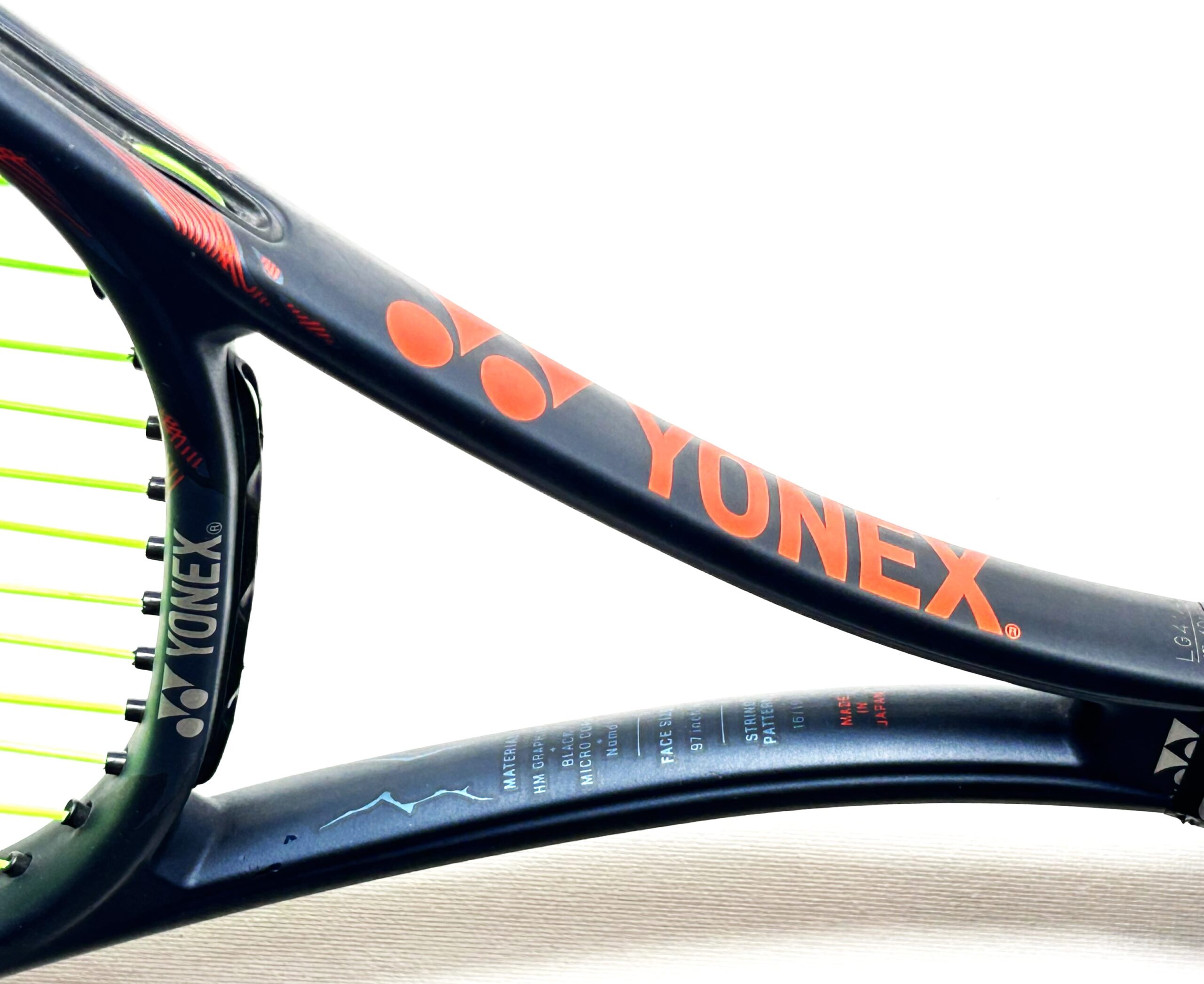 Yonex VCORE PRO 97 Used Tennis Racket (Navy Blue and Orange) – 290g - Sports Galaxy - Online Sports Store in India Yonex Vcore Pro 97 IMG 6254