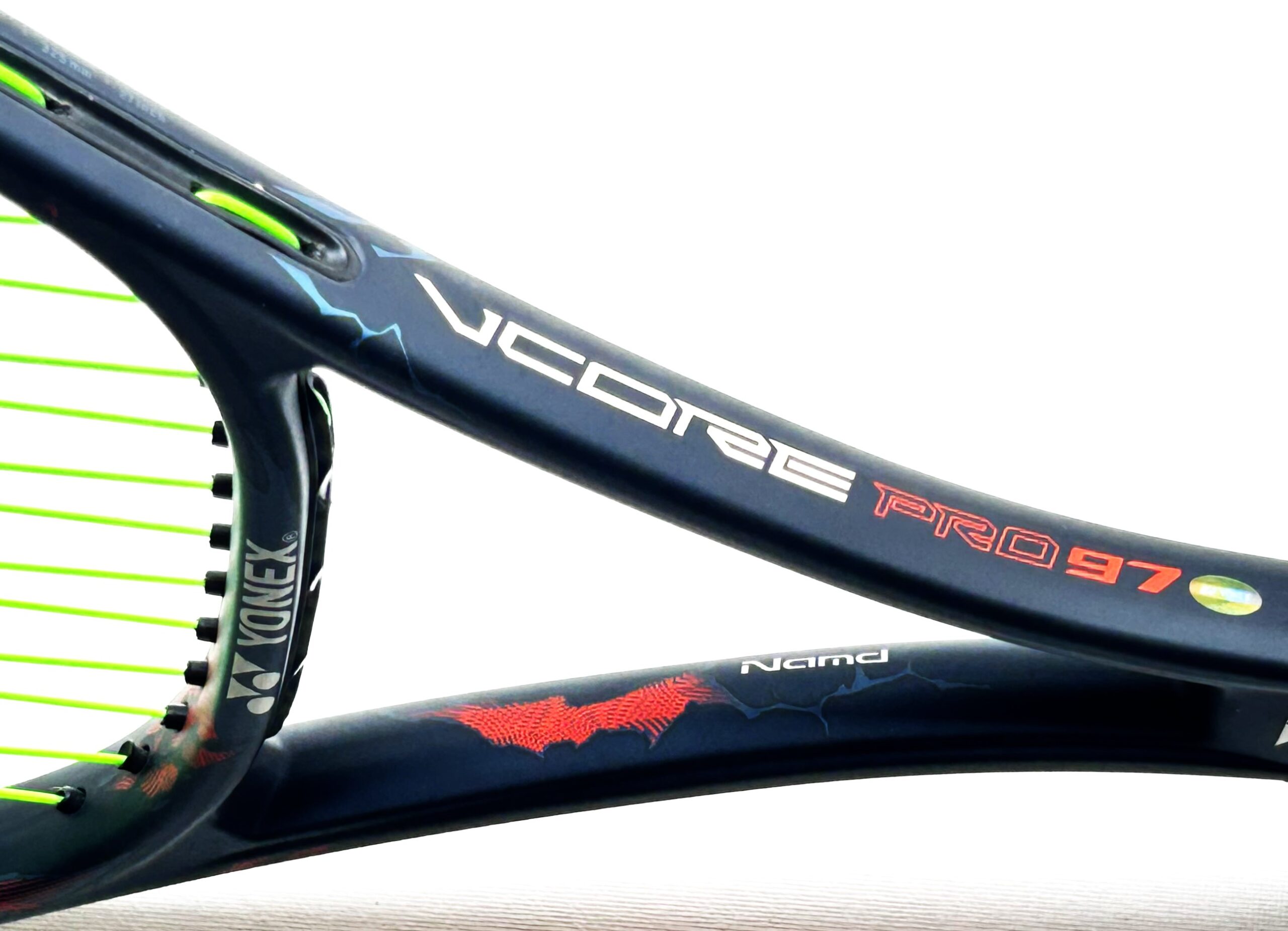 Yonex VCORE PRO 97 Used Tennis Racket (Navy Blue and Orange) – 290g - Sports Galaxy - Online Sports Store in India Yonex Vcore Pro 97 IMG 6257