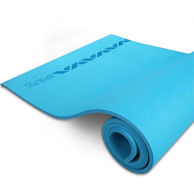 Nivia Spark EVA Yoga Mat 6mm | Teal Blue Mat for Men & Women (Witout Strap)