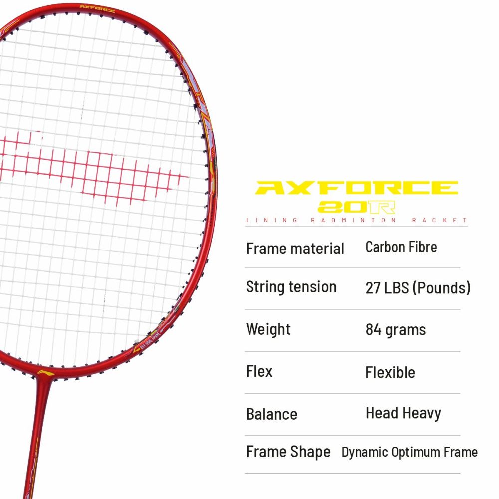 li ning axforce 20 r red black badminton racquet 2