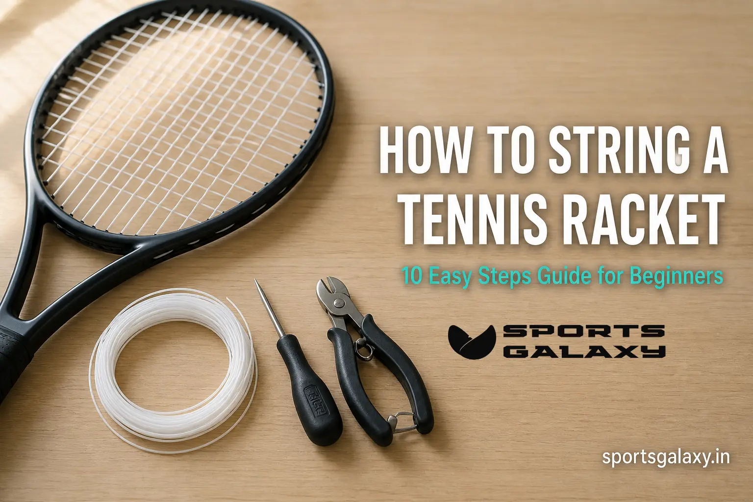 How to string a tennis racket - 10 step guide for beginners