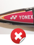 Fake Yonex Logo - Blurry, off-center