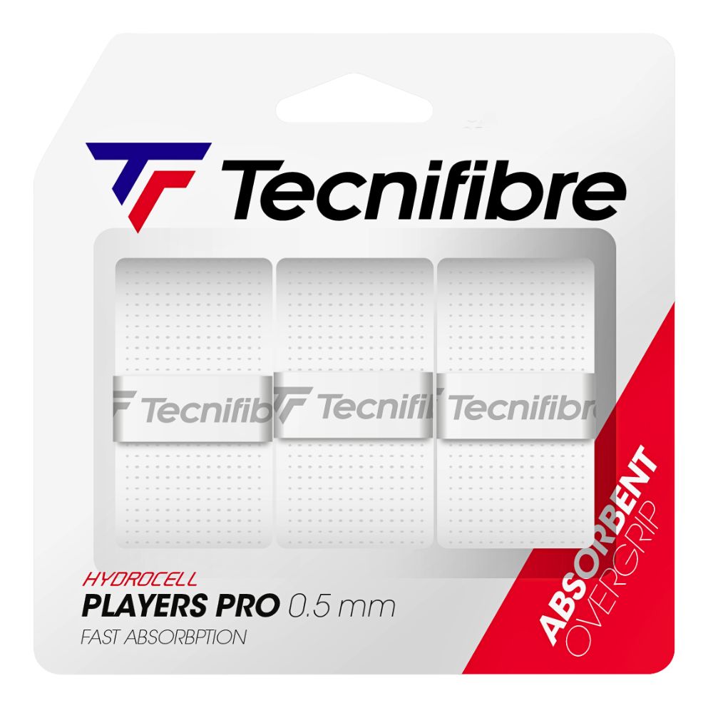 Tecnifibre ATP Pro Players Overgrip (Pack of 3) - White