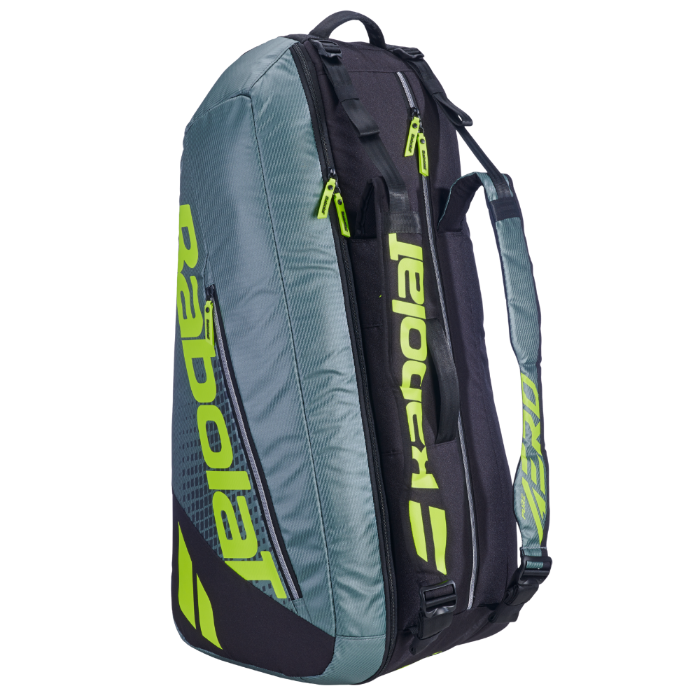 Babolat Pure Aero 2026 Tennis Kitbag – 6 Racket Holder | (Grey Flue Yellow)