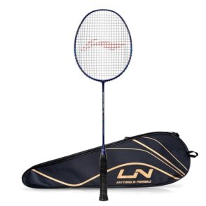 Li-Ning G-Force Superlite Max 10 Badminton Racket (G6/80g Navy/Silver/Red) - UltraLite Carbon Frame