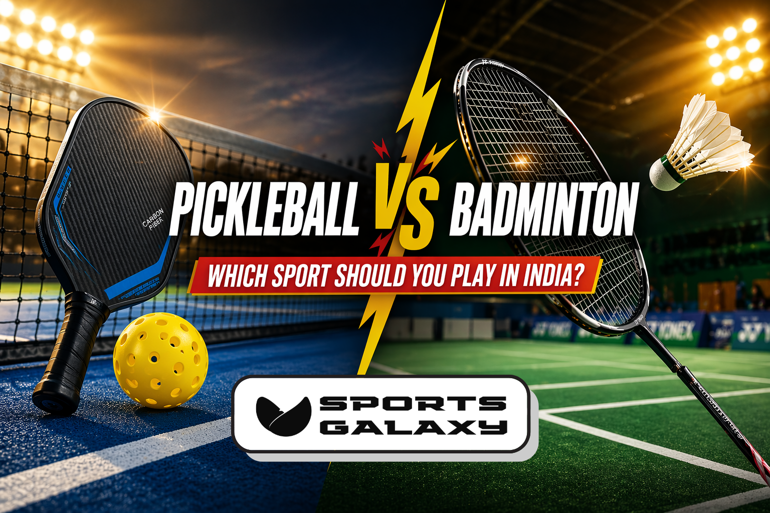 Pickleball vs badminton india comparison - paddle and racket for Indian players 2026