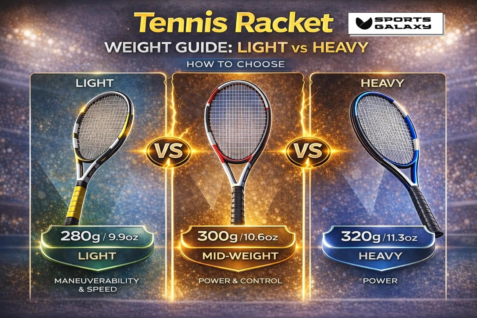 Tennis Racket Weight Guide: Light vs Heavy – How to Choose the Right Weight