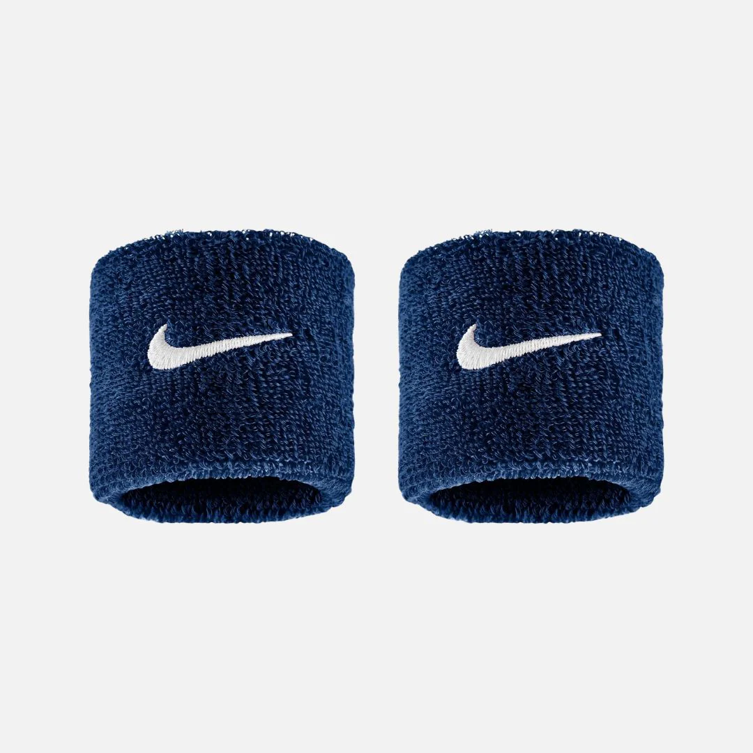 Nike Swoosh Classic WristBand- (College Navy/White)