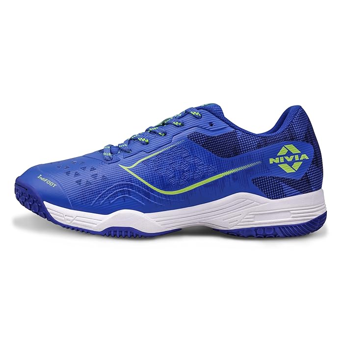 Nivia HY Court 3.0 Badminton Shoes (Royal/Blue) – Herringbone Grip for Indoor Courts