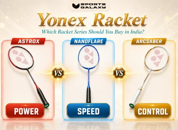 Yonex Astrox vs Nanoflare vs Arcsaber comparison guide for Indian badminton players 2026
