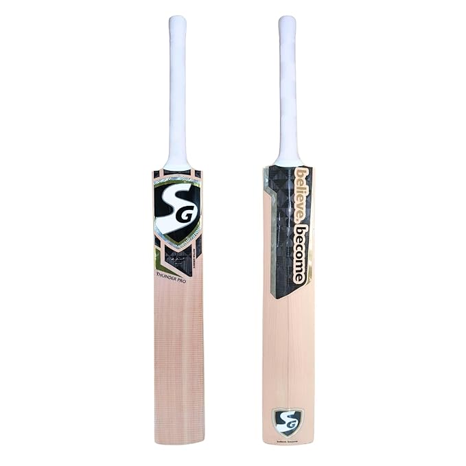 SG Thunder Pro Kashmir Willow Cricket Bat | All-Round, Leather Ball Bat