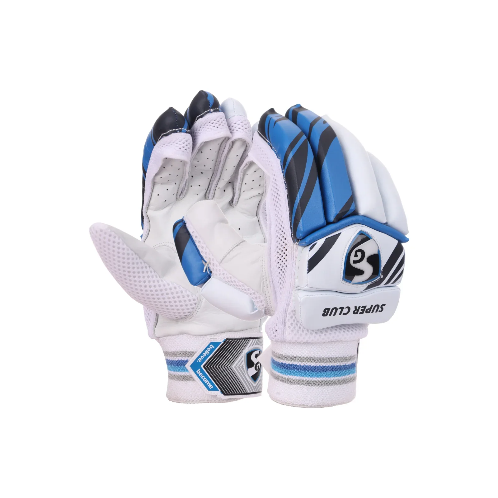 SG Super Club Batting Gloves (Youth) – Leather Palm & TPU Finger Protection