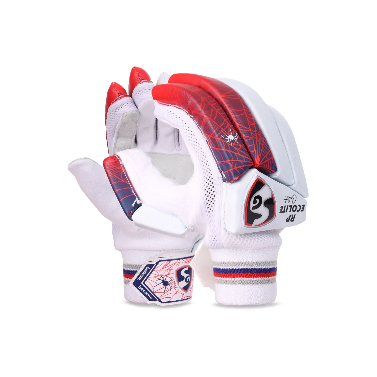 SG RP Club Batting Gloves Leather Palm & TPU Finger Protection
