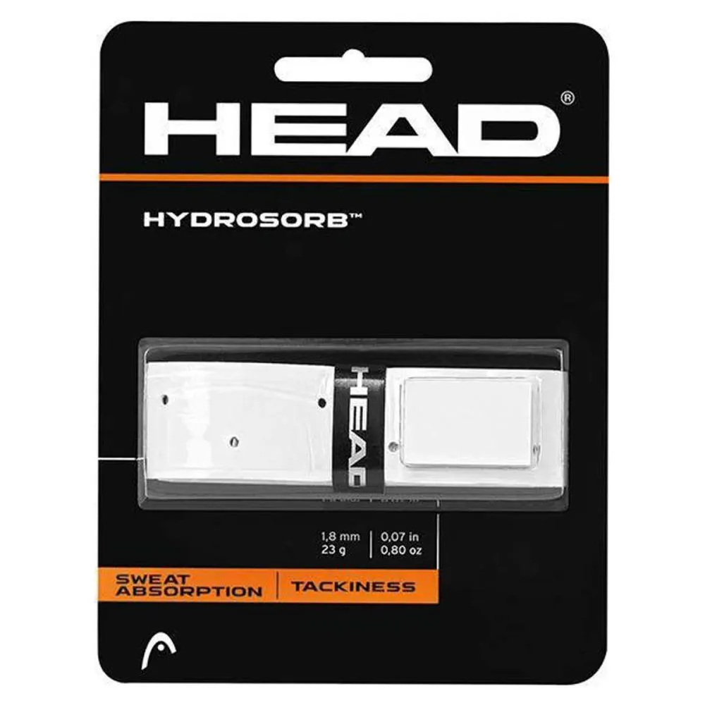 Sports Galaxy - Online Sports Store in India - Sports Galaxy - Online Sports Store in India HEAD HydroSorb Replacement Grip Black/White - Cushioned Tacky Tennis Handle Wrap