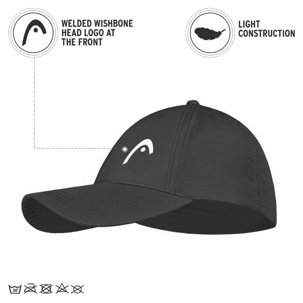HEAD TOUR CAP (Black) - Sports Galaxy - Online Sports Store in India HEAD TOUR CAP (Black) - Image 3