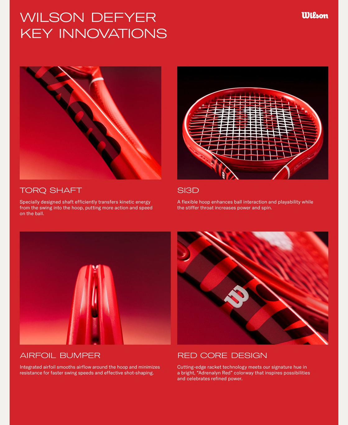 Wilson Defyer 98 Pro V1 16x20 Tennis Racket – 305g with Free String Worth ₹1000 - Sports Galaxy - Online Sports Store in India Wilson Defyer 98 Pro V1 16x20 Tennis Racket – 305g with Free String Worth ₹1000 - Image 10