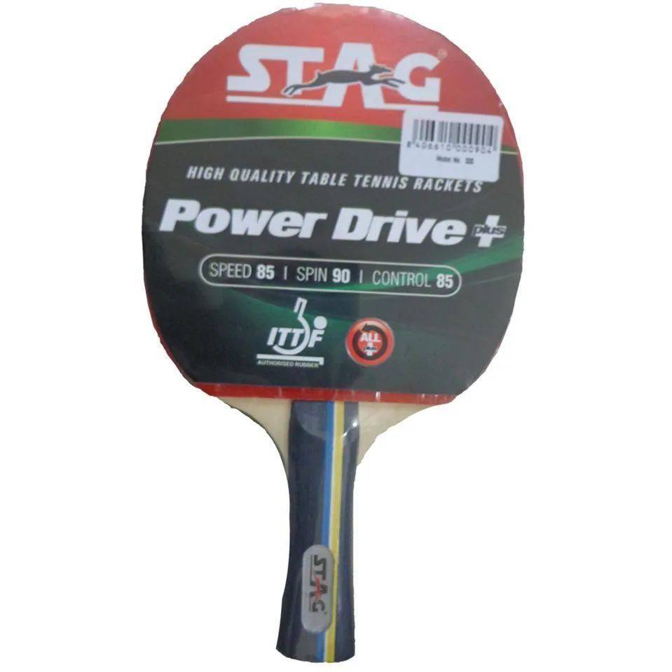 STAG POWER DRIVE PLUS Table Tennis Racquet | Lightweight Paddle for Superior Grip and Control