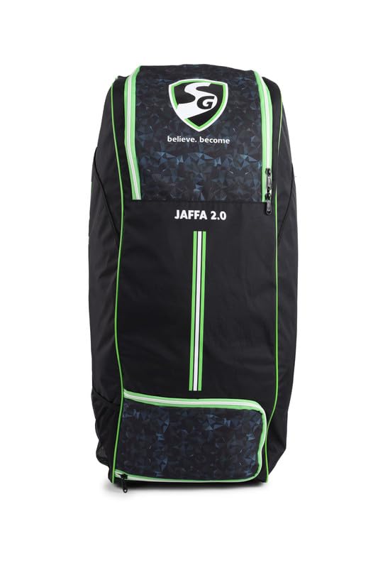 SG JAFFA 2.0 DUFFLE WHEELIE KITBAG - Black/GREEN