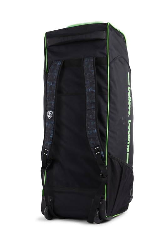 SG JAFFA 2.0 DUFFLE WHEELIE KITBAG - Black/GREEN - Sports Galaxy - Online Sports Store in India SG JAFFA 2.0 DUFFLE WHEELIE KITBAG - Black/GREEN - Image 3