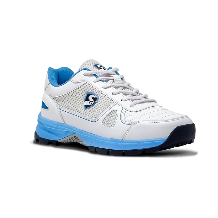 SG Scorer 6.0 Cricket Shoes – (White/Aqua/Black)