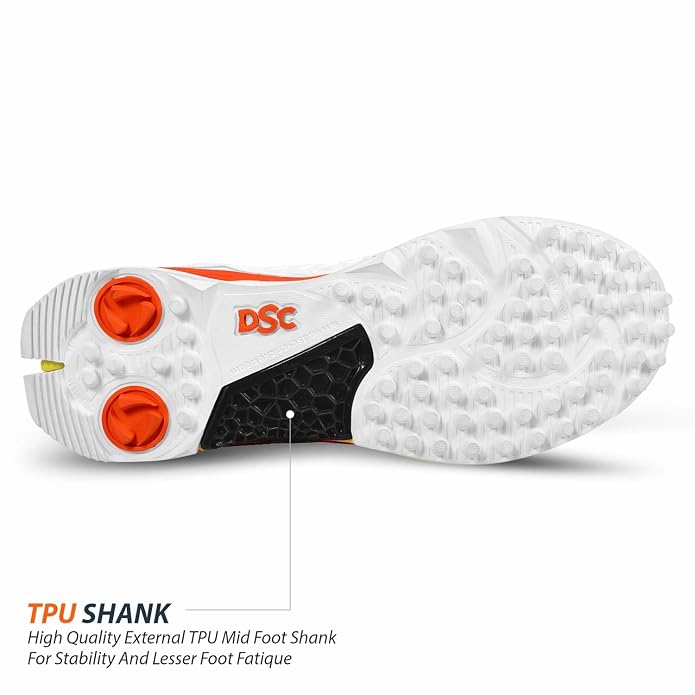 DSC JAFFA GT Cricket Shoes – (Lime/Orange) - Sports Galaxy - Online Sports Store in India DSC JAFFA GT Cricket Shoes – (Lime/Orange) - Image 6